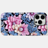 Reliëf Roze Bloemen Case-Mate iPhone Case (Achterkant (horizontaal))