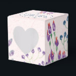 Reliëf Roze Blush Met Bloemen Bedankdoosjes<br><div class="desc">Waterverf bloempatroon op reliëf roze blush achtergrond voor bruiloft</div>