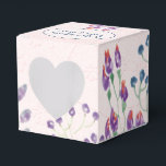 Reliëf Roze Blush Met Bloemen Bedankdoosjes<br><div class="desc">Waterverf bloempatroon op reliëf roze blush achtergrond voor bruiloft</div>