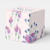 Reliëf Roze Blush Met Bloemen Bedankdoosjes (Achterkant)