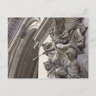 Relief sculpture op Arc de Triomphe in Parijs; Briefkaart