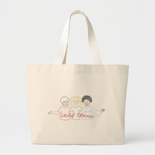 Relief Society Bag Grote Tote Bag (Voorkant)