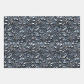 Reliëf Tinten Blauwtinten Inpakpapier Vel (Voorkant 3)