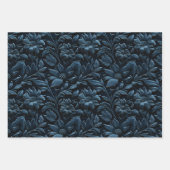 Reliëf Tinten van Marineblauw Inpakpapier Vel (Voorkant 3)