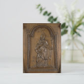 Reliëf van St. Medard Bishop Briefkaart (Staand voorkant)