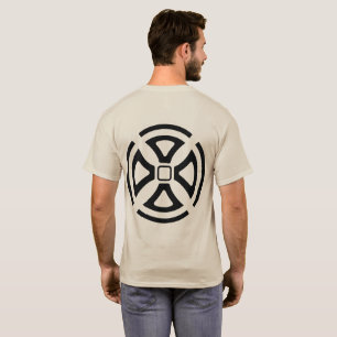 Reliëf van symmetrische historische inspiratie t-shirt