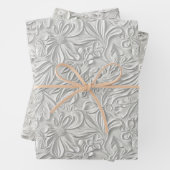 Reliëf Wit Tinten Inpakpapier Vel (In situ)