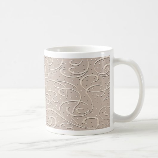 Reliëfkrullen en -stippen koffiemok (Rechts)