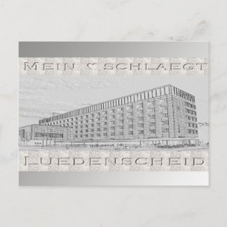 Reliefpostkarte "Neues Rathaus" von Lüdenscheid Briefkaart