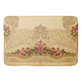 reliëfstijl Goud en rood Bloemen Badmat (Voorkant)