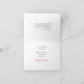 Relieuze bloemen voor 10-jarig huwelijksjubileum kaart (Binnen)