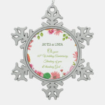 Relieuze bloemen voor 40-jarig huwelijksjubileum