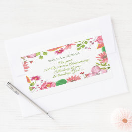 Relieuze bloemen voor 70ste huwelijksverjaardag rechthoekige sticker