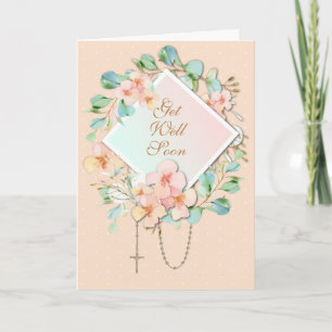 Relieuze Eucalyptus Rozenkrans Maagd Maria Schrift Kaart