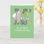 Relieuze Pasen Kaarten - Kinderen Paashaas (Gele Bloem)