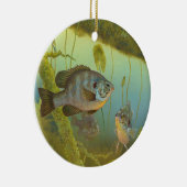 Relieve Sunfish Lepomis Microlophus Timothy Knepp Keramisch Ornament (Rechts)