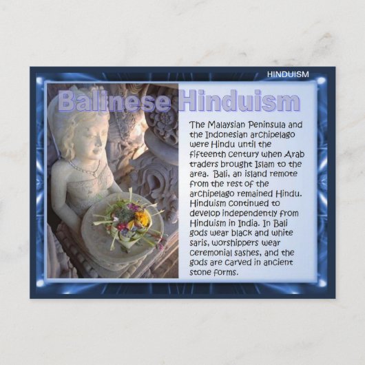 Religie, Balinese hindoeïsme Briefkaart (Voorkant)