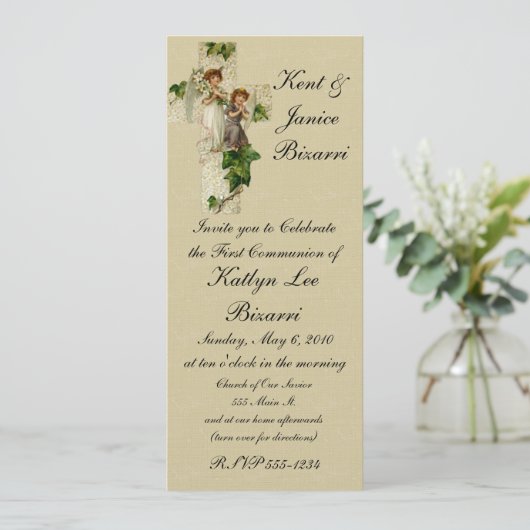 Religie, baptisme, bevestiging aankondiging (Staand voorkant)