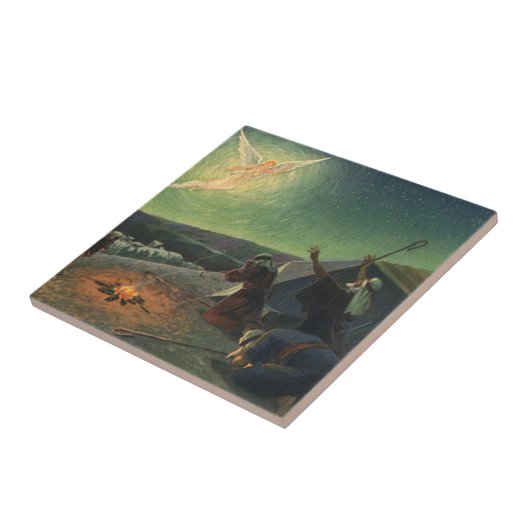  religie, bekendmaking aan de herders tegeltje (Zijkant)