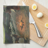  religie, bekendmaking aan de herders theedoek (Quarter Fold)