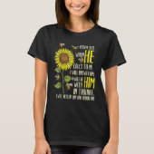 Religie Bijbel psalm 9115 Zonnebloem Bee Ch T-shirt (Voorkant)