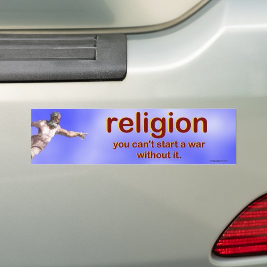 religie bumpersticker (Op auto)