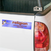 religie bumpersticker (Op Truck)