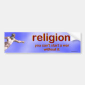 religie bumpersticker (Voorkant)