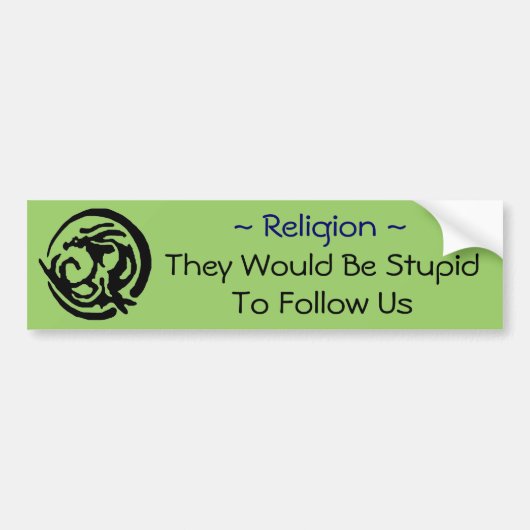 Religie Bumpersticker (Voorkant)