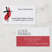 Religie Christelijke pastor-christenkaart Visitekaartje (Voorkant / Achterkant)