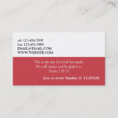 Religie Christelijke pastor-christenkaart Visitekaartje (Achterkant)