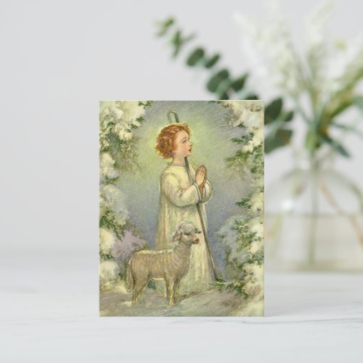  religie, Christus de Goede Shepherd Briefkaart (Staand voorkant)
