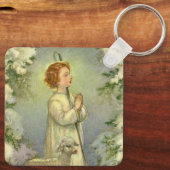 religie, Christus de Goede Shepherd Sleutelhanger (Achterkant)