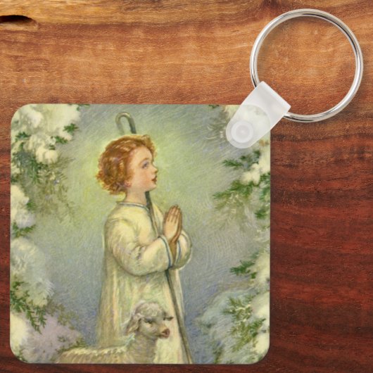  religie, Christus de Goede Shepherd Sleutelhanger (Achterkant)