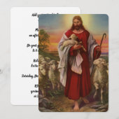  religie, Christus de kuddekudde Kaart (Voorkant / Achterkant)