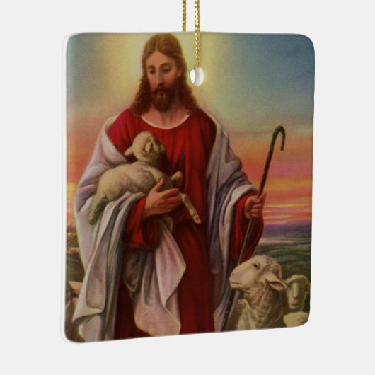  religie, Christus de kuddekudde Keramisch Ornament (Rechts)