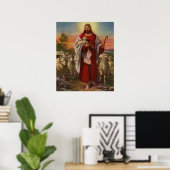 religie, Christus de kuddekudde Poster (Thuiskantoor)