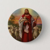  religie, Christus de kuddekudde Ronde Button 5,7 Cm (Voorkant)