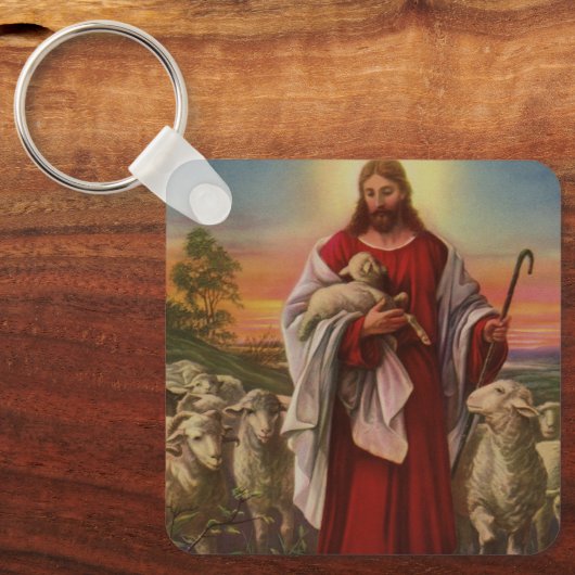  religie, Christus de kuddekudde Sleutelhanger (Voorkant)