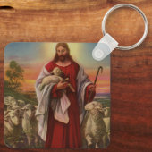  religie, Christus de kuddekudde Sleutelhanger (Achterkant)