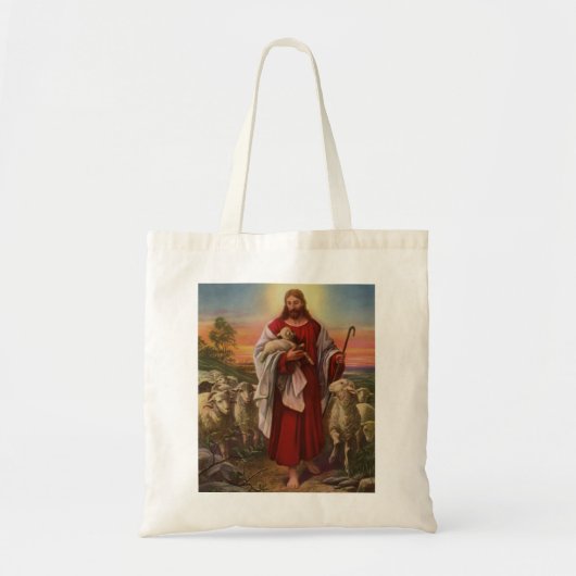  religie, Christus de kuddekudde Tote Bag (Voorkant)