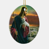  religie, Christus Good Shepherd met koppel Keramisch Ornament (Rechts)