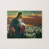 religie, Christus Good Shepherd met koppel Legpuzzel (Horizontaal)