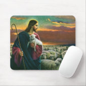 religie, Christus Good Shepherd met koppel Muismat (Met muis)