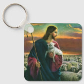 religie, Christus Good Shepherd met koppel Sleutelhanger (Voorkant)