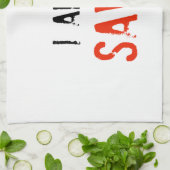 Religie dat ik gered ben theedoek (Gevouwen)