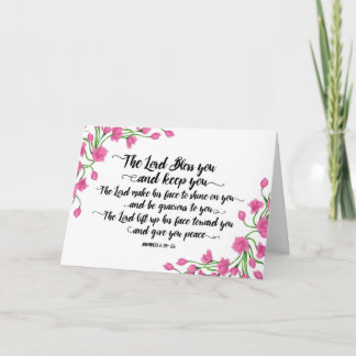 Religie De Heer Bless You en Keep You Kaart