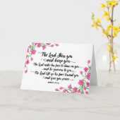 Religie, de Heer Bless You en Keep you Kaart (Gele Bloem)