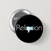 Religie? Duimen naar beneden! Ronde Button 5,7 Cm (Voorkant /achterkant)