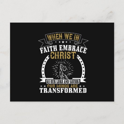 Religie - Embrace Christus als Heer Briefkaart (Voorkant)